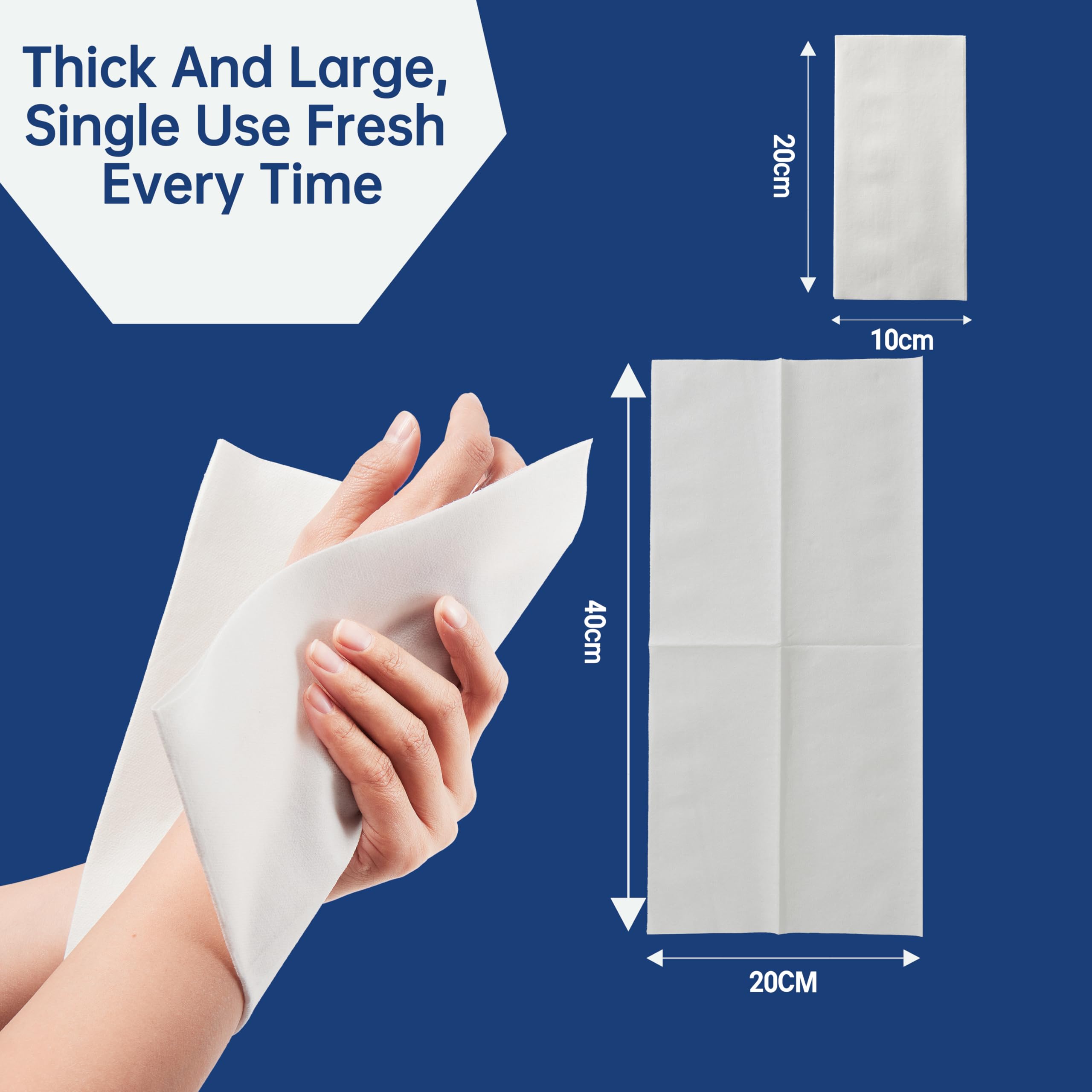 PEACHICHA Disposable Hand Towels, Linen Feel Guest Towels, Cloth Like Paper Napkins, White Bathroom Napkins, Thick Elegant Absorbent 20 * 40 cm, Total 200 Pcs