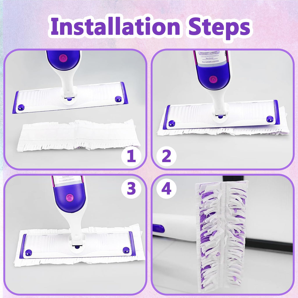 25 Count Disposable Power Mop Refills Compatible with Swiffer Power Mop Multi-Surface Power Mop Replacement Pads Wood Floor Powermop Pads Refills for Floor Cleaning, Unscented