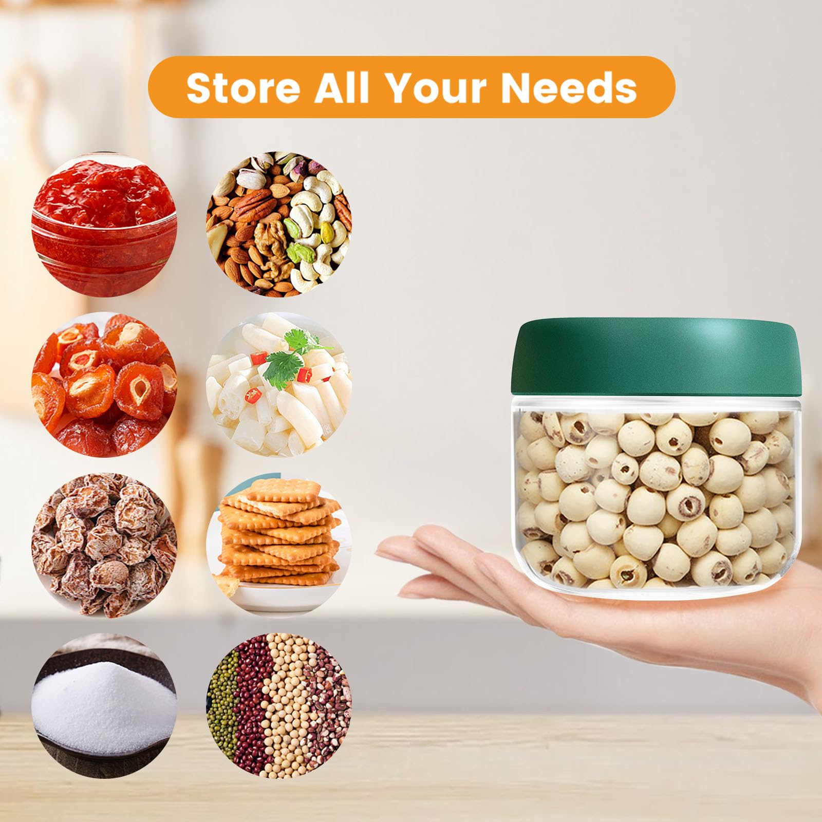 Wide Mouth Mason Jars,4 Pack 10oz Glass Overnight Oats Jar,Reusable Small Glass Jar Overnight Oats Containers with Lids for Fruit, Salad Dressing, Sauce,Cereal,Pasta,Sugar,Beans(300ml)