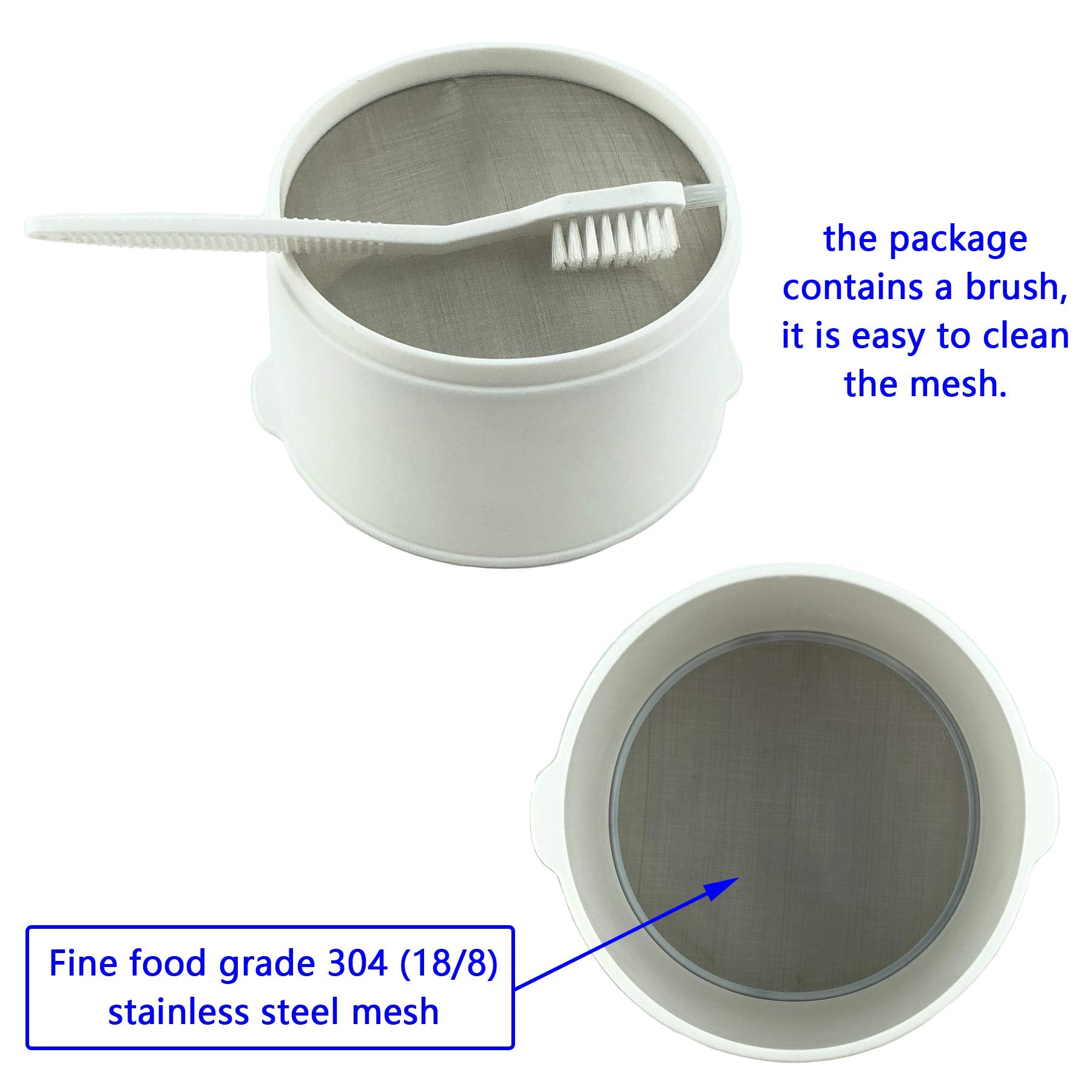 Multiple Usage Food Strainer, Nut Milk Bag Replacement, Yogurt Strainer, Food Grade Polycarbonate And Stainless Steel Mesh BPA-Free, Nut Milk/Soy Milk/Juice/Tea Filter