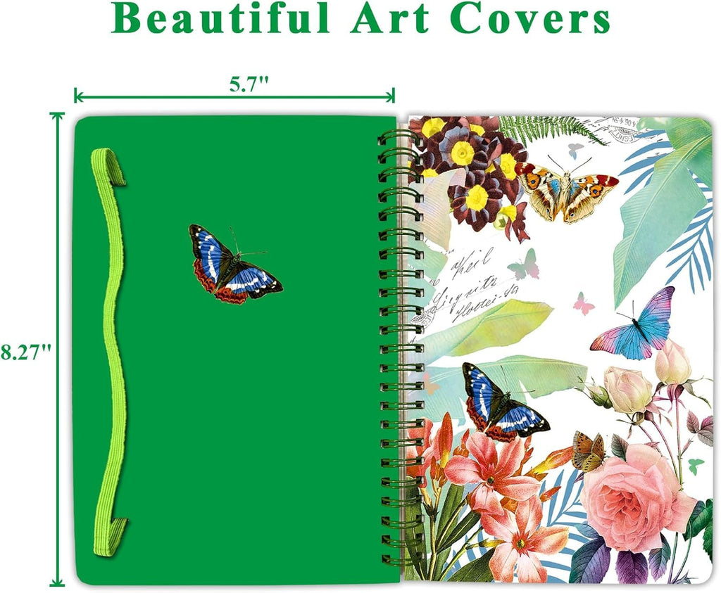 4Pack Spiral Notebook A5, 160 Lined Journals for Women 8.3x5.7" Hardcover Sprial Journal Aesthetic Journal Notebook Bulk Writing Note Taking Office School Work Great Gifts