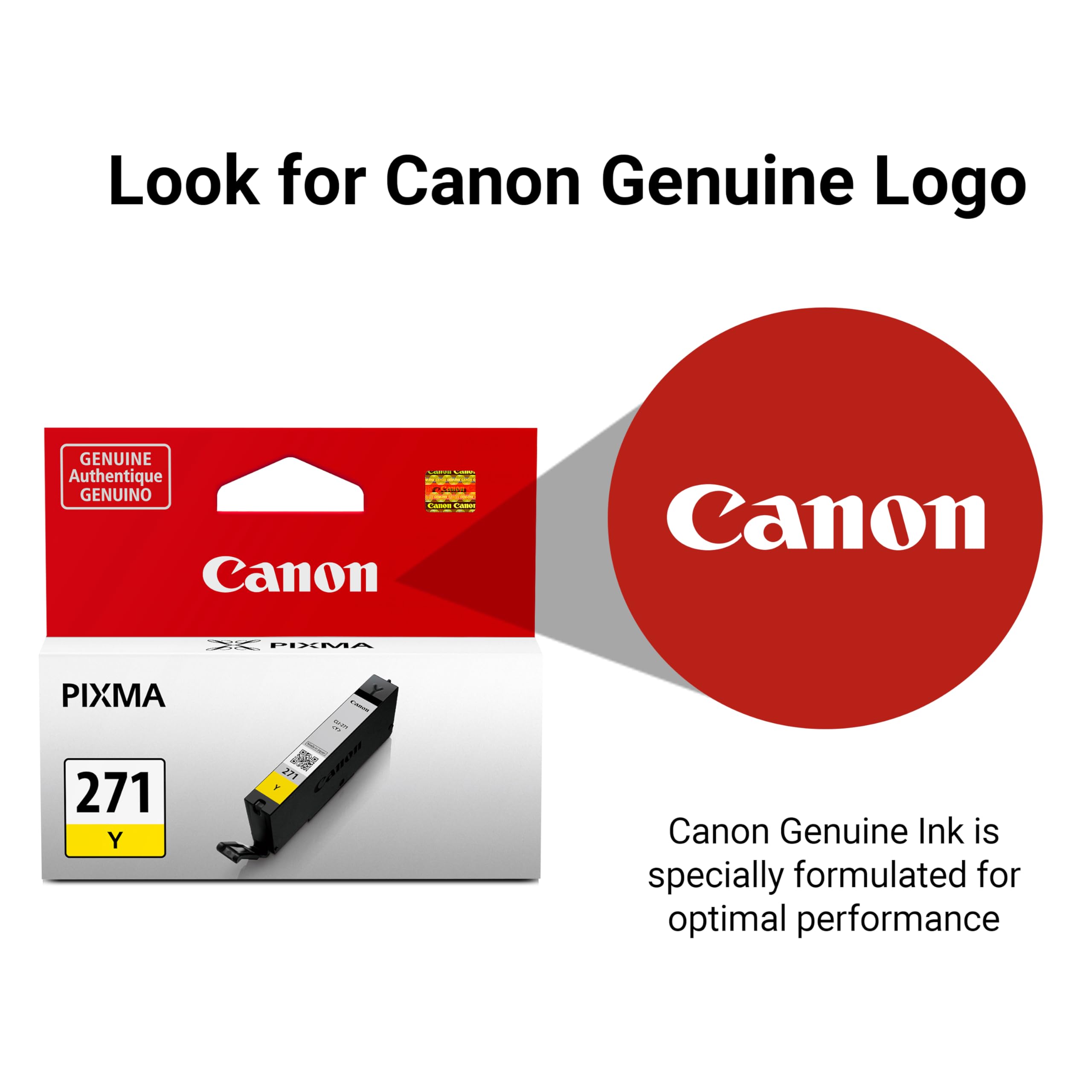 Canon Genuine Canon CLI-271 Ink Cartridge, Yellow
