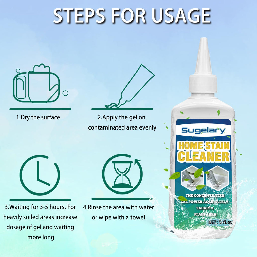 Mould Stains Cleaning Gel, 5 fl.oz Thick Gel for Grout, Tile, Washing Machine Seals, Bathroom and Kitchen Surfaces, Grout Cleaner Gel Suitable for Bathrooms, Kitchens, Tiles