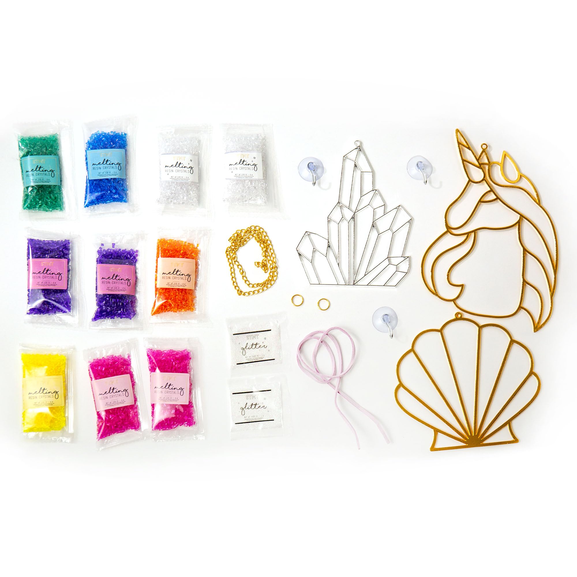 STMT DIY. Crystal Window Art, Create & Display 3 Metal Suncatchers, Chains & Cording Included, Mosaic Window Art, Suncatcher Kit for Teens