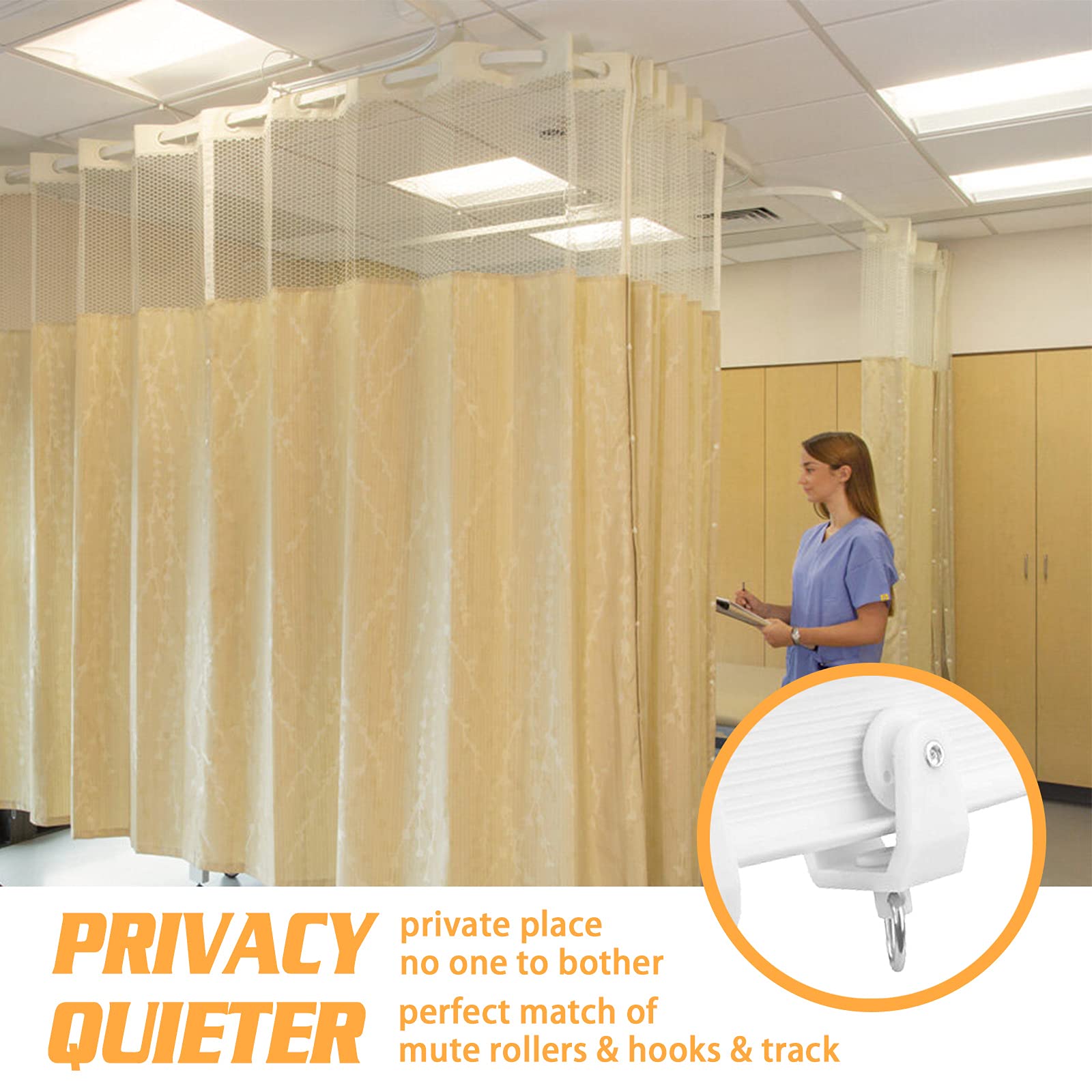 Flexible Ceiling Curtain Track | 5 Meters Curved Curtain Rail with Mute Rollers | Bendable Mount for Shower/Bay Window/RV Curtain/Room Divider