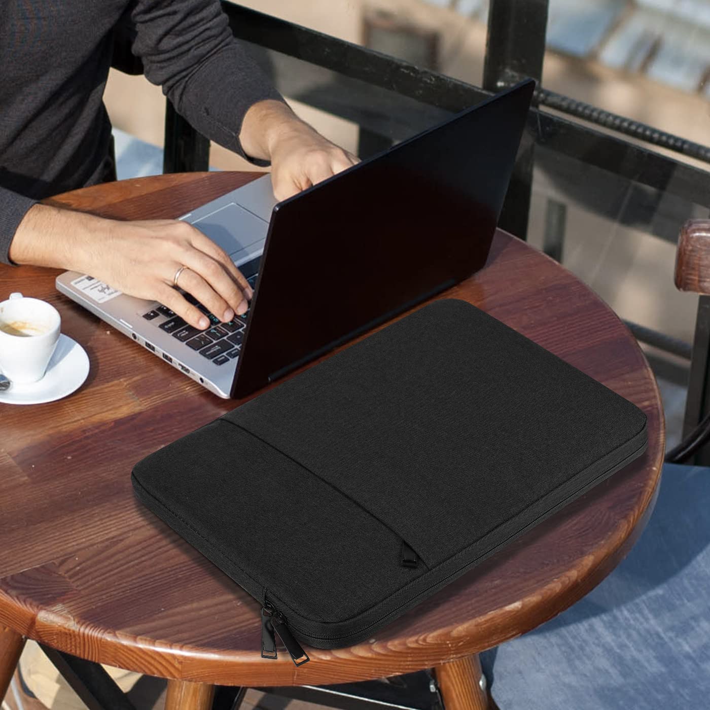 Chelory 15.6 Inch Laptop Sleeve for 16 Inch MacBook Pro Max 2019-2024, 15.6 16 Inch Ultrabook Notebook Computer Protective Cover Case, Shockproof Water Resistant Handbag Carrying Bag, Black