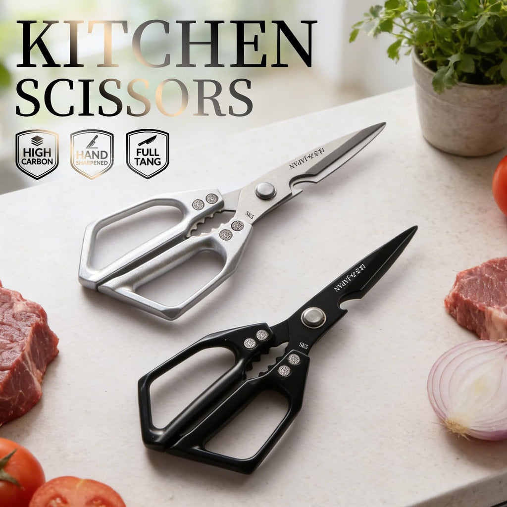 Kitchen Scissors Set, Heavy Duty Poultry Shears All Purpose, Kitchen Scissors for Food Meat Cutting Scissor,Japanese Chicken Shear Bones, Cooking Gifts for Men Women Mom Dad