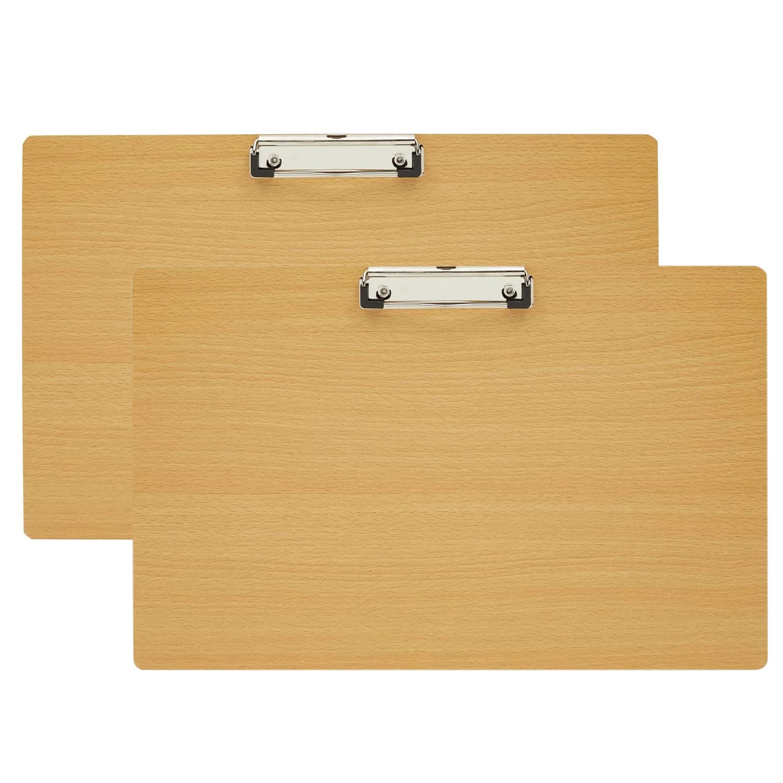 BOMKEE 2 Pack Extra Large Clipboard, 11x17 inch Legal Size Wooden Landscape Clipboard Horizontal/Vertical Clipboards for Artists Drawing, Sketching