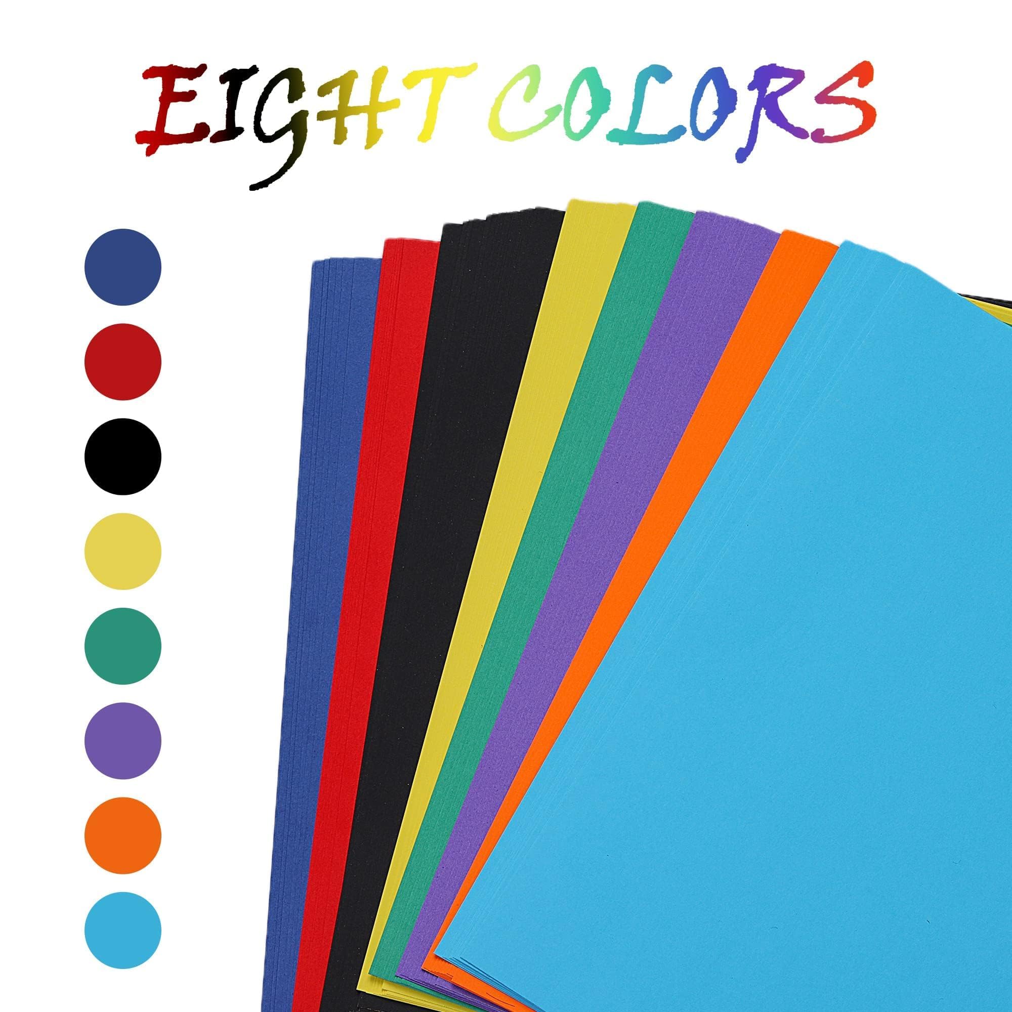 90 Sheets Colored Cardstock - 8 Colors Card Stock 8.5 x 11 inch Art Crafts Construction 65Ib/180g Thick for Printer, DIY Cards Making, Scrapbooking UAP08