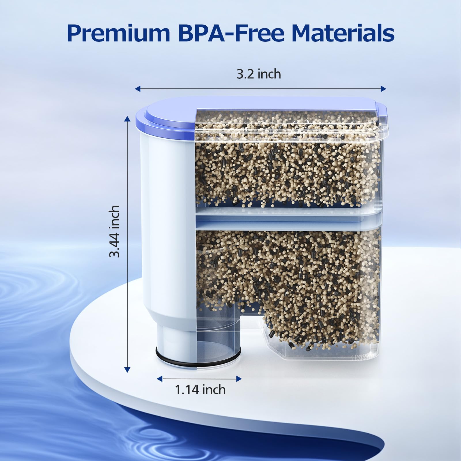 Water Filter for Philips Coffee Machines, 4-Pack Water Filters for AquaClean High-Efficiency Coffee Machine Water Filter, Improves Coffee Taste & Protects Machine