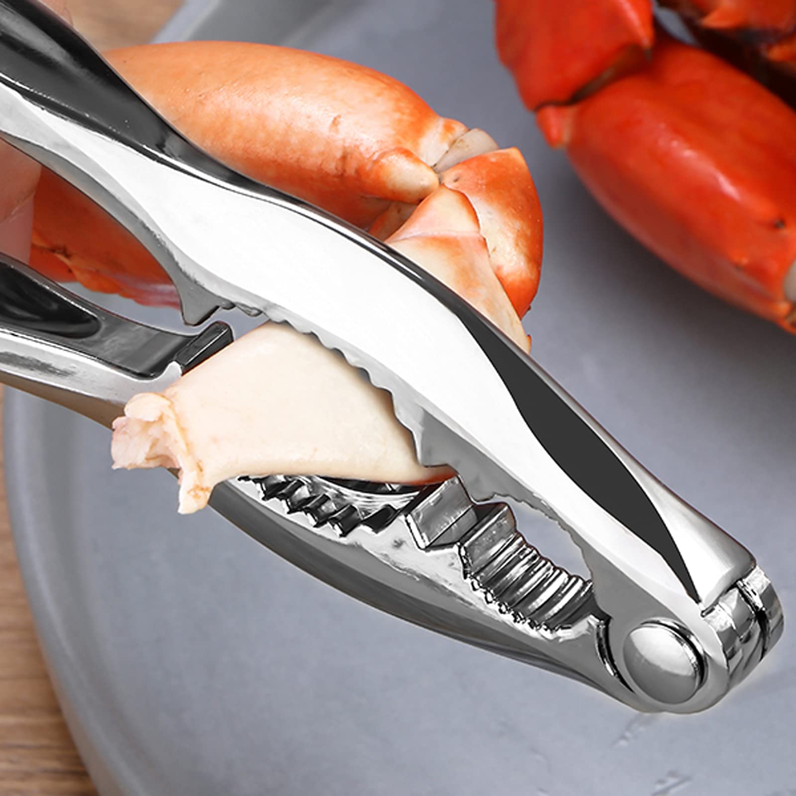 Artcome 10 Piece Seafood Tools Set - 2 Crab Crackers, 2 Lobster Shellers, 2 Seafood Forks, 2 Wide Crab Forks, 1 Seafood Scissors and 1 Storage Bag