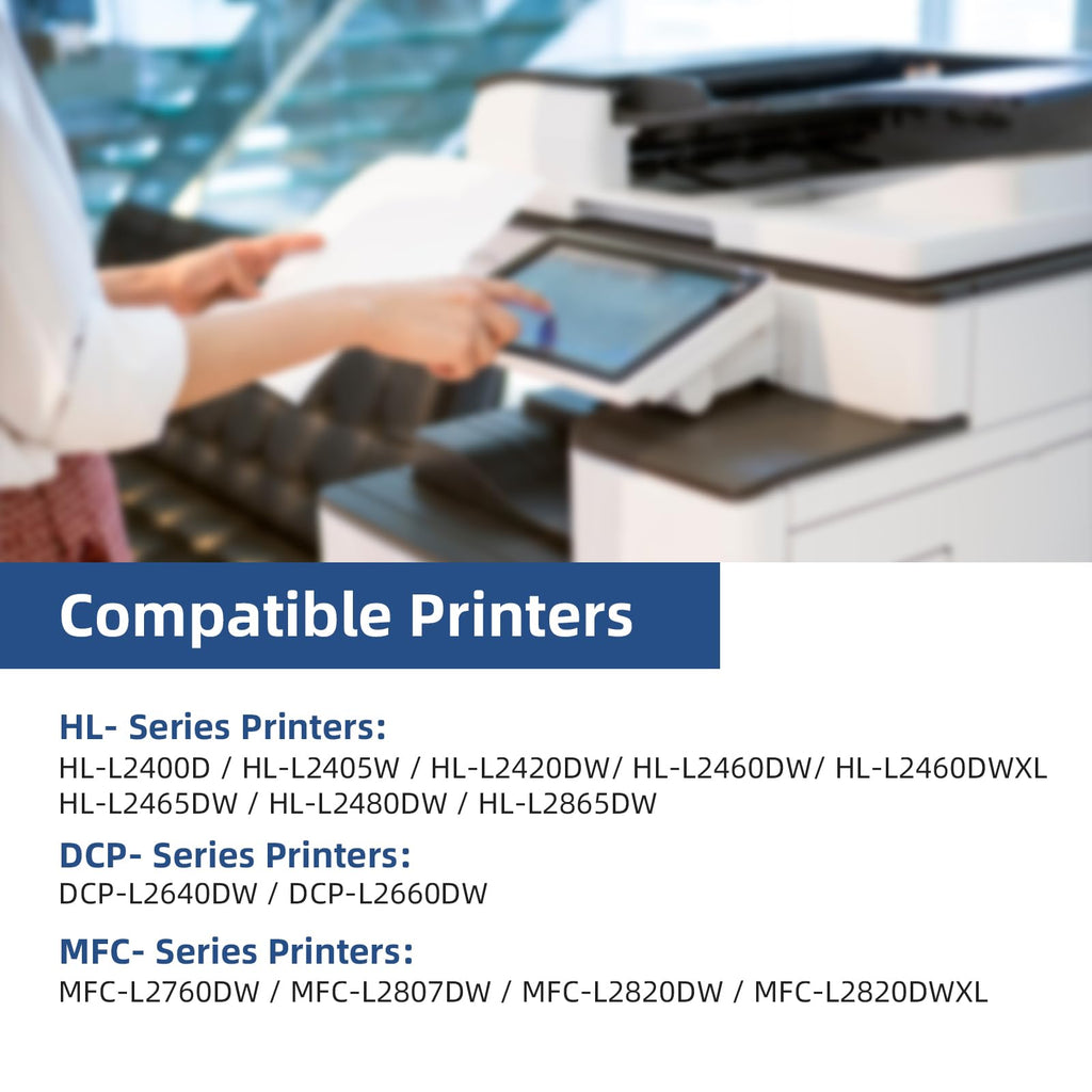 [with CHIP] TN830XL Toner Cartridge Compatible Replacement for TN830XL TN830BK TN830 XL Use with DCP-L2640DW HL-L2460DW MFC-L2820DW HL-L2400D HL-L2405W HL-L2865DW Printer Toner [2 Black]