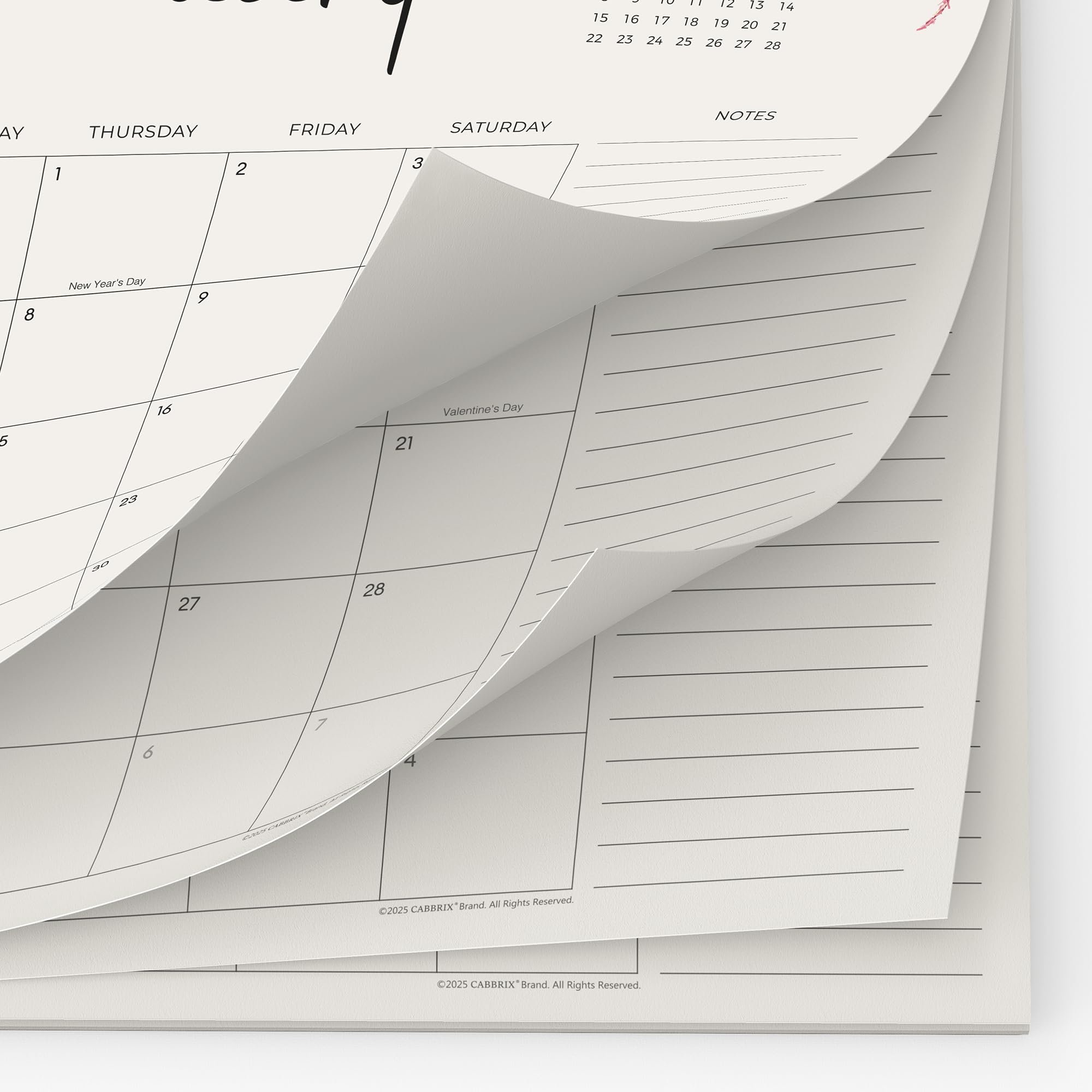 Cabbrix Desk Calendar 2026 with Desktop Mat, Desk Pad Calendar 15"x 12" From January 2026 to June 2027, Desk Calendar for Home Office and School, Easy Planning, Apricot