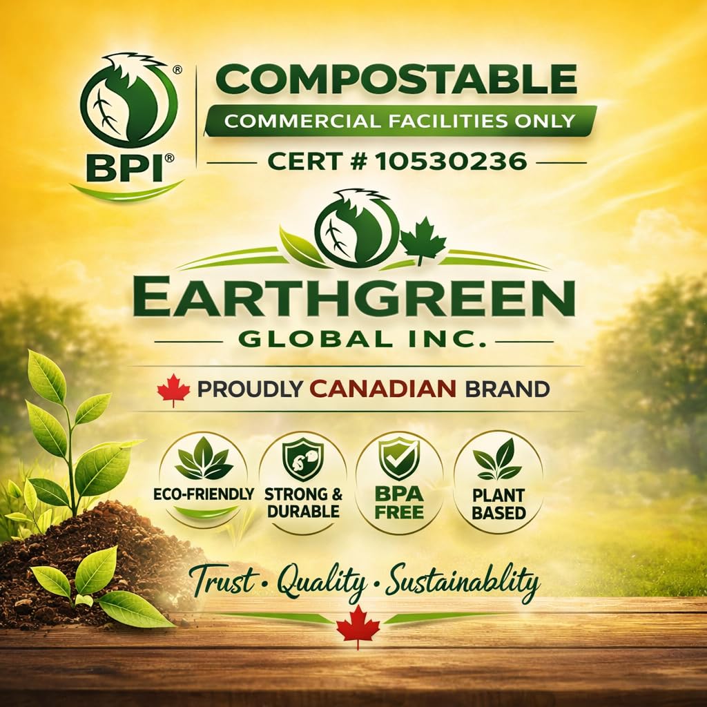 EarthGreen 100 Extra Strong Compost Bags 11L (3 Gallon) – Leak Resistant Food Waste Kitchen & Green Bin Liners Leak-Resistant Compost Bags for Countertop Bin & Small Green Bin Bags BPI certified