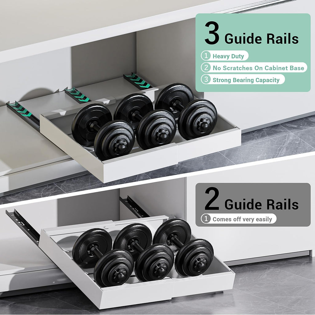 Expandable Pull Out Cabinet Organizer, 12.6"-20.5" Pull Out Drawers for Kitchen Cabinets, Slide Out Drawers for Kitchen Cabinets, Slide Out Drawers Organizer, Fixed with Adhesive Nano (White, 1pc)