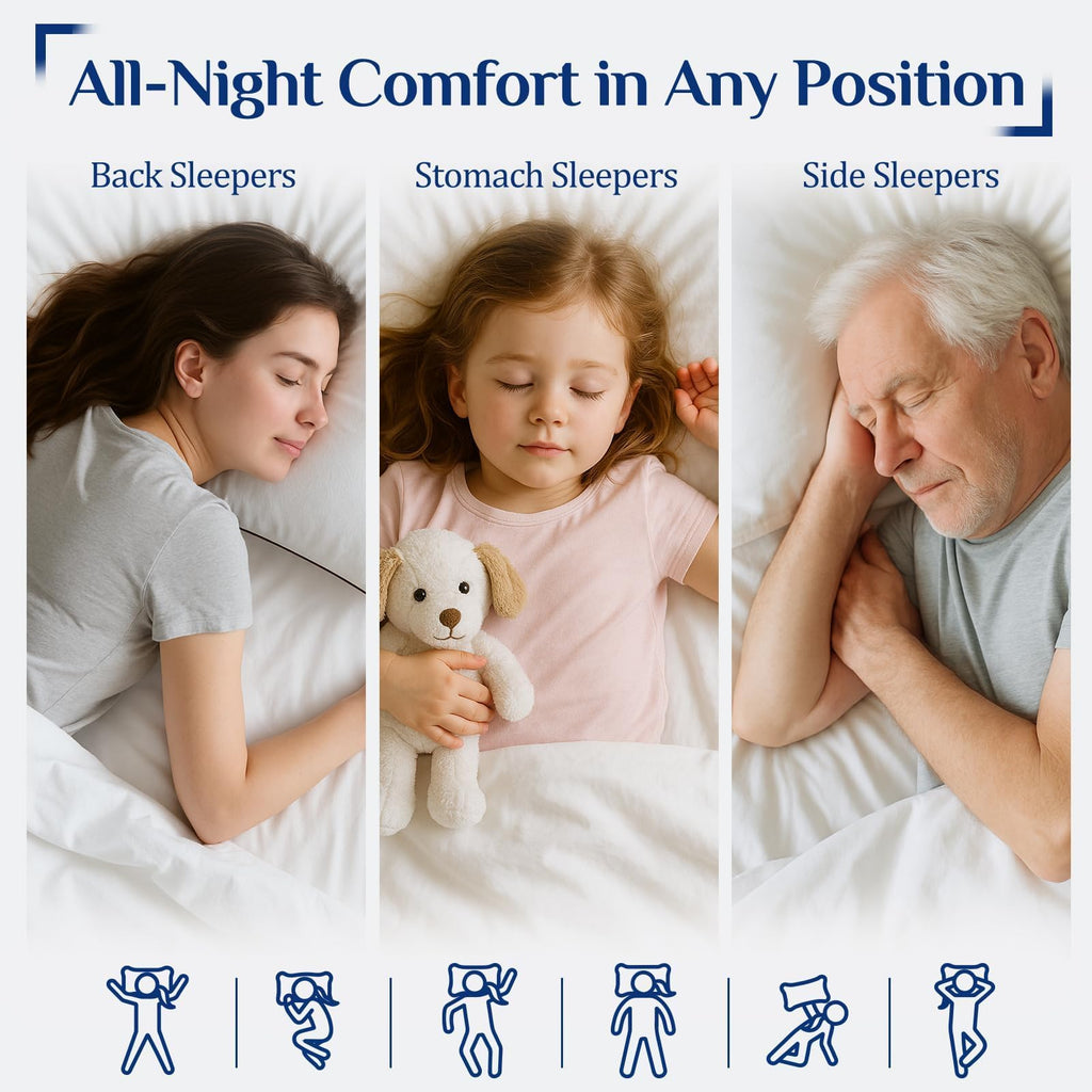 JOLLYVOGUE Pillows Queen Size 2 Pack for Sleeping, Soft and Supportive Bed Pillow for Side and Back Sleeper, Down Alternative Hotel Collection Pillows-20 x30