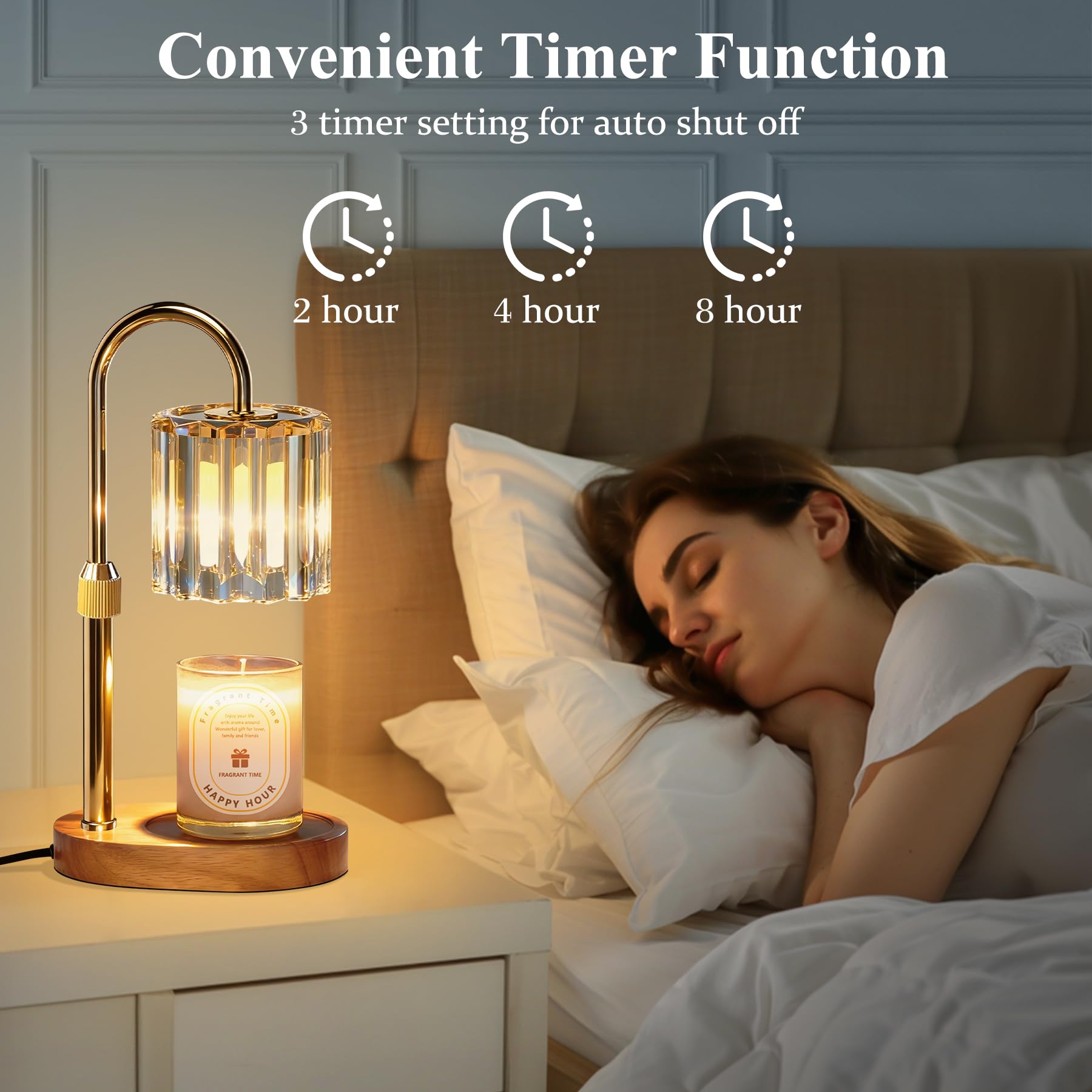 Lukasa Candle Warmer Lamp with Timer and Dimmer, Adjustable Height Candle Warmer for Candle, Birthday Gifts for Women Men, Mother's Day Gifts for Mom, Christmas Decor Home Room Decor, Christmas Gifts