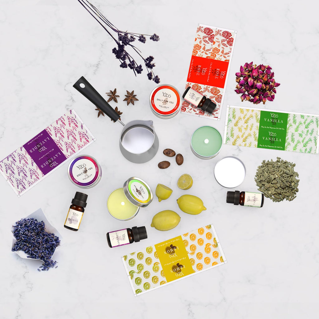 Complete Candle Making Kits for Adults Beginners,DIY Candle Making Supplies Include Soy Wax,Wax Melter,Scents,Dyes,Wicks,Wicks Sticker,Candle Tins & More-Full Candle Making Set - Arts & Crafts Kits