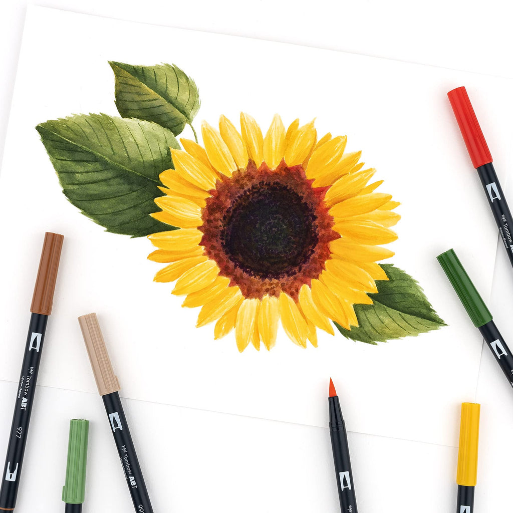 Tombow Dual Brush Pen Set, 10-Pack, Secondary Colors (56168)