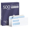 Columbian #10 Double-Window Security Envelopes, 4-1/8 x 9-1/2 Inch, Self Seal, White, for Mailing Invoices, Statements & Documents, 500/Box (COLO338)