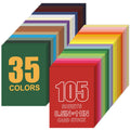 Bupete 105 Sheets Cardstock Paper, 35 Colored Double-Sided Paper Card Stock Paper 8.5 x 11, 65 lb/180 GSM Construction Paper, Thick Paper for Craft Papers, Scrapbooking, Card Making, Invitations