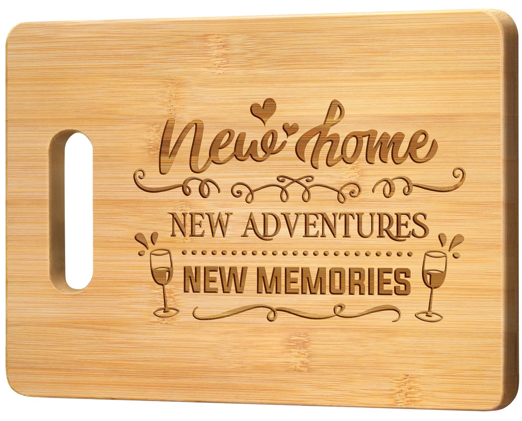 House Warming Gifts New Home, Best Housewarming Gifts for Couple Women Friends Family - Personalized Engraved Bamboo Cutting Board - Special New Home Gift Ideas Kitchen Decor