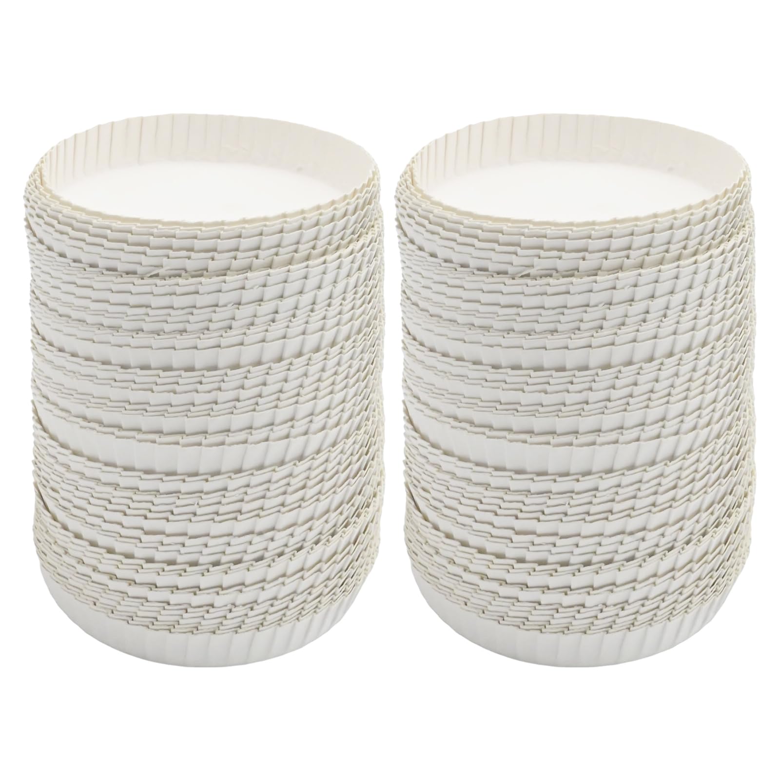 VIKKSAER 150Pcs Disposable Paper Cup Cover, White Coffee Cup Lids, 7.5 x 7.5 x 1.5cm, Suitable for Home, Parties, Offices, Cafes