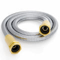 360 GADGET Garden Hose - Short Water Leader Metal Hose 3 FT with Female to Female Fitting, Flexible, Heavy Duty Hose Extension for Outdoor Hose Reel/Dehumidifier/RV、304Stainless Steel