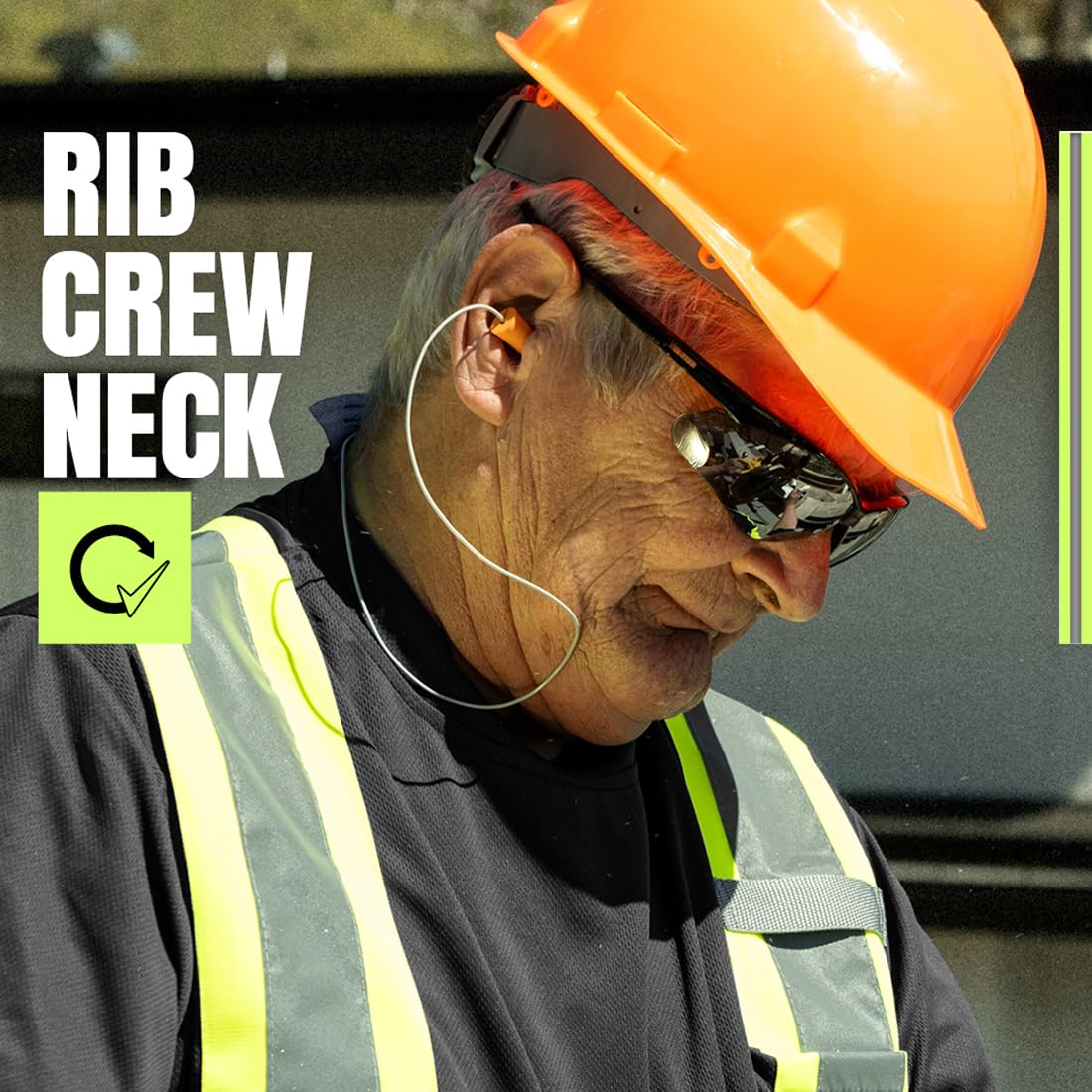 Pioneer Hi Vis Safety Shirt - Lightweight Moisture-Wicking Work T-Shirt With Reflective Tape - Class 1 - Black