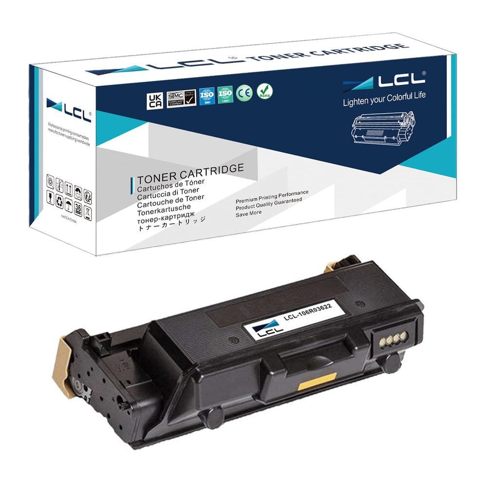 LCL Compatible Toner Cartridge for Xerox WorkCentre 3335 3345 Phaser 3330 8500 Pages 106R03620 106R03622 (1-Pack,Black) for WorkCentre 3335 3345 3335DNi 3345DNi Phaser 3330 3330DNi 3345VDNi