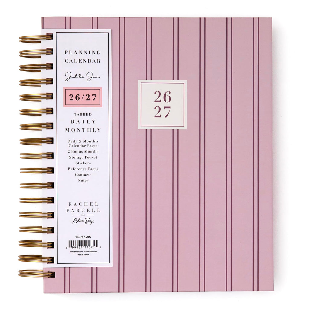 Blue Sky Rachel Parcell 2026-2027 Daily and Monthly Academic Year Planner Calendar, July 2026 - June 2027, 7" x 9", Laminated Cover, Wirebound, Laminated Tabs, Storage Pocket, Includes Stickers, Laine