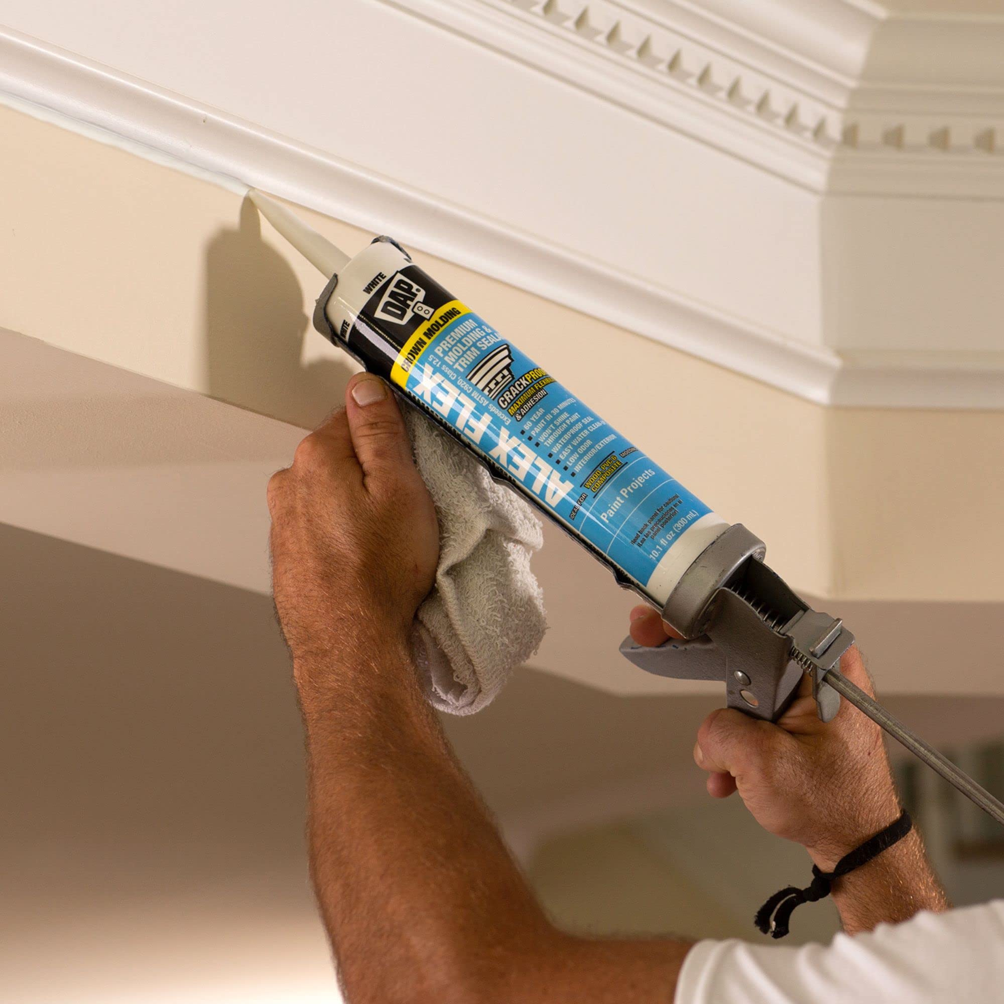DAP 18542 Alex Flex Premium Molding & Trim Sealant, 10.1 oz, White