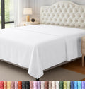 Utopia Bedding Flat Sheet - Soft Brushed Microfiber Fabric - Shrinkage & Fade Resistant Top Sheet - Easy Care - 1 Flat Sheet Only (Full/Double, White)