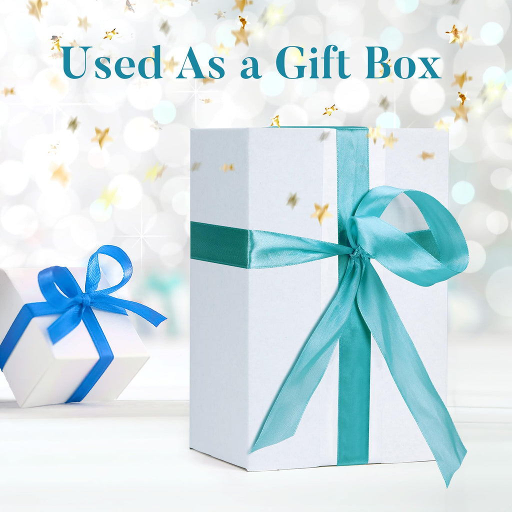SPEPLA Shipping Boxes 10x7x5 Set of 6, White Corrugated Cardboard Box for Mailing Business Packaging