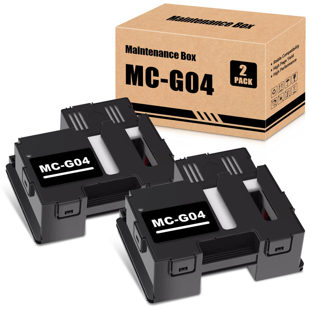MC-G04 Ink Maintenance Cartridge Box Replacement for Canon MC G04 for G1130 G1230 G1330 G1430 G1530 G2170 G2270 G2470 G2570 G3170 G3270 G3370 G3470 G3570 G3471 G3472 G3571 G3572Printers, 2-Pack