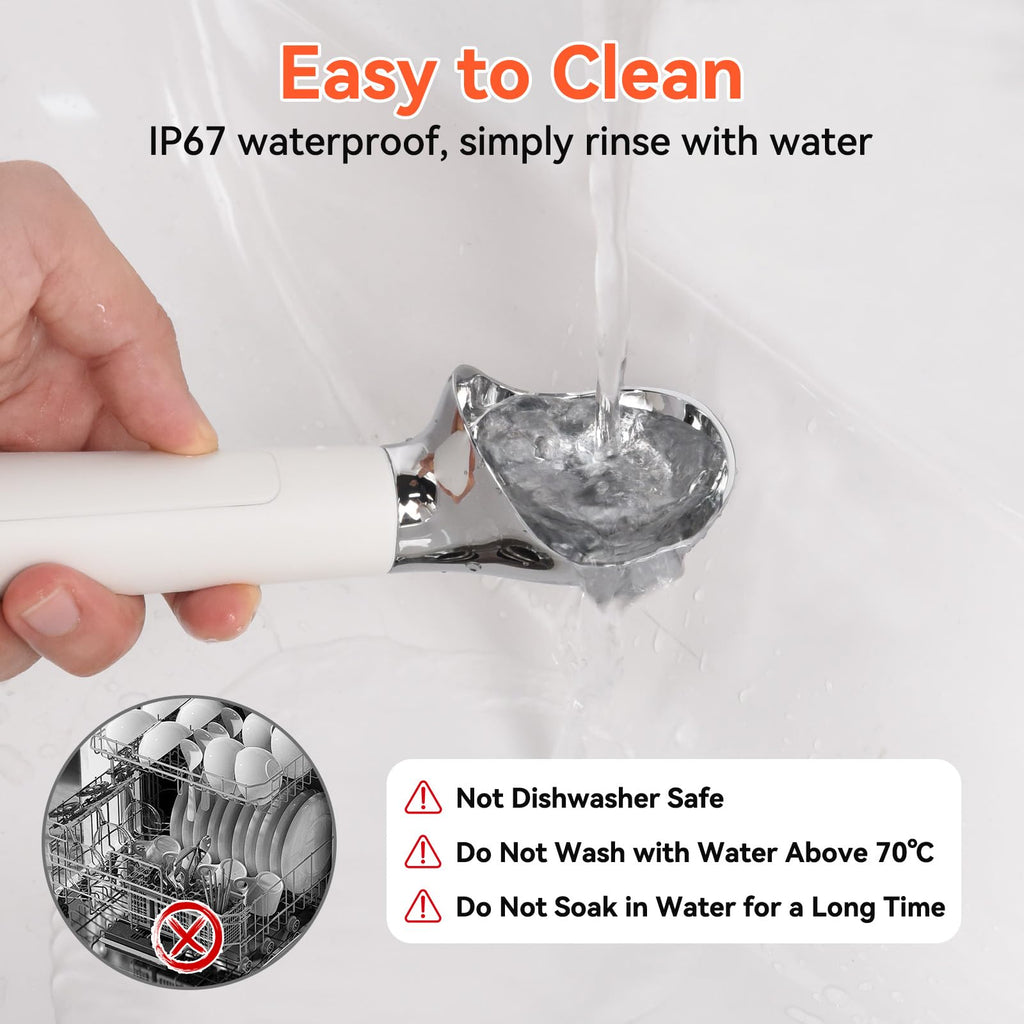 OTraki Heated Ice Cream Scoop, Electric Scooper for Hard Icecream, Heats to 70°C for Hard Ice Cream with LED Display, Waterproof Easy for Seniors