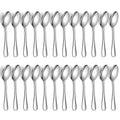 Evanda Teaspoons 24 Pieces 14cm, Stainless Steel Tea Spoon Coffee Spoons Dessert Spoons, Cutlery for Tea, Coffee, Cake, Dessert, Dishwasher Safe