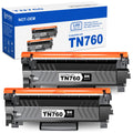 [with CHIP] TN760 Toner Cartridge Replacement for TN 760 TN-760 TN730 Toner Compatible with DCP-L2550DW MFC-L2710DW HL-L2370DW HL-L2390DW MFC-L2750DW HL-L2390DW HL-L2350DW (2 Black)