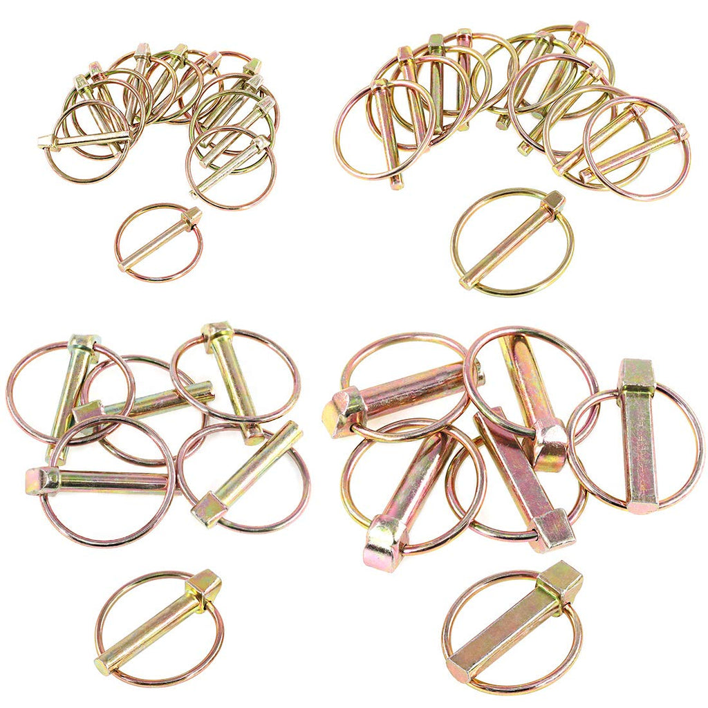Glarks - 30 Lynching Pins Assortment Kit for Agricultural Tractors, Trailers, Trucks, Lawn Mowers