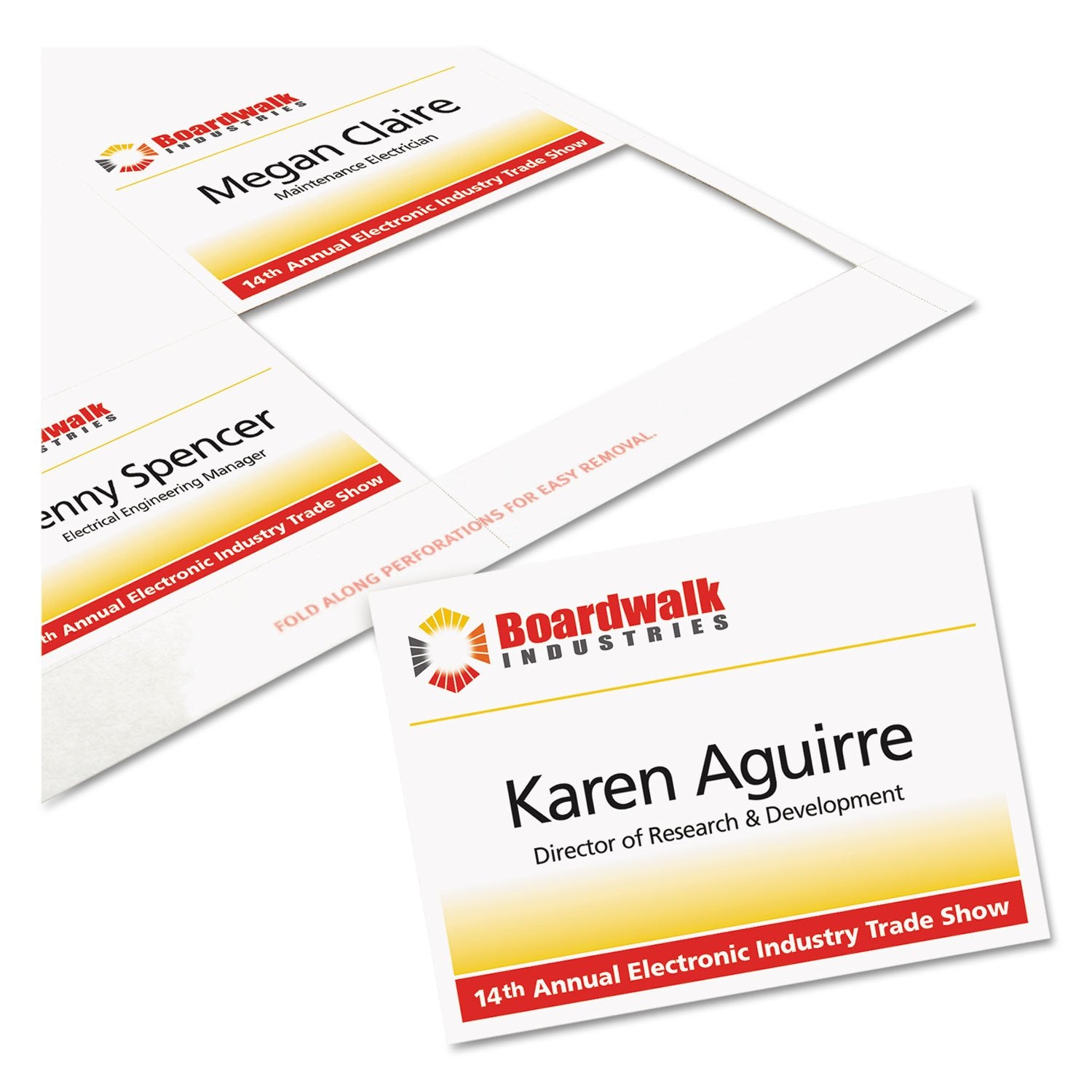 Avery 5392 Insert Badge Refill, Fits 3-Inch x4-Inch, 6/Sht, 300/BX, WE