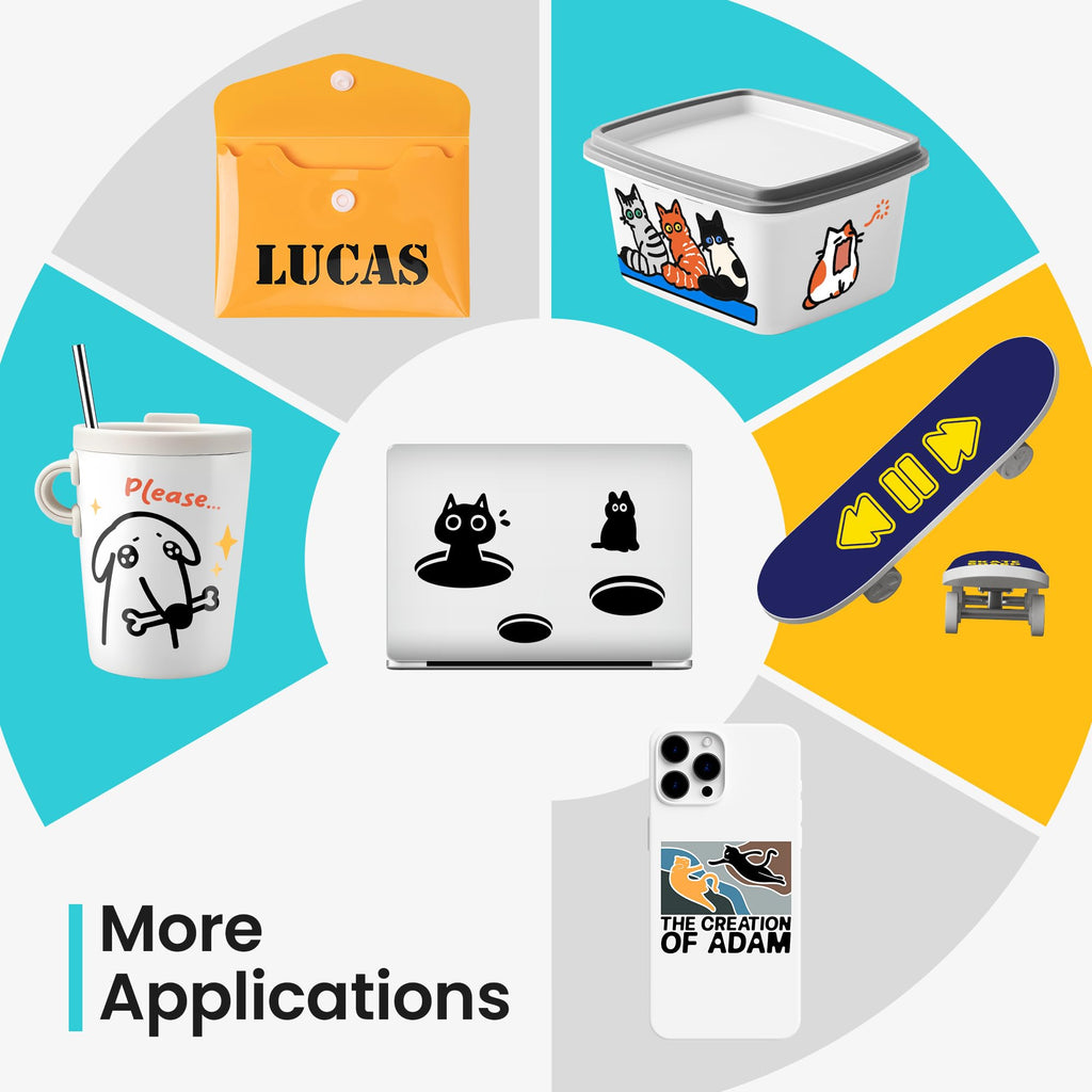 Likcut Permanent Vinyl 12" x 50ft, Glossy Black Adhesive Vinyl Roll for Cricut & Silhouette Cameo Cutting Machine, Ideal for Brithday, Party Home Decor, DIY Mug & Ceramic