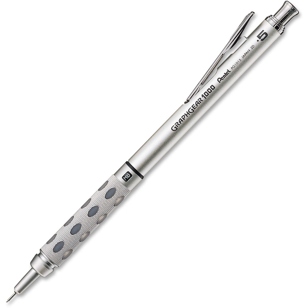 Pentel GraphGear 1000 Premium Mechanical Drafting Pencil with Gift Box, Rectractable, For Students, Architects, Engineers, Artists, 0.5mm Fine Point, Black Barrel, PG1015-A-BX, 1 Pack