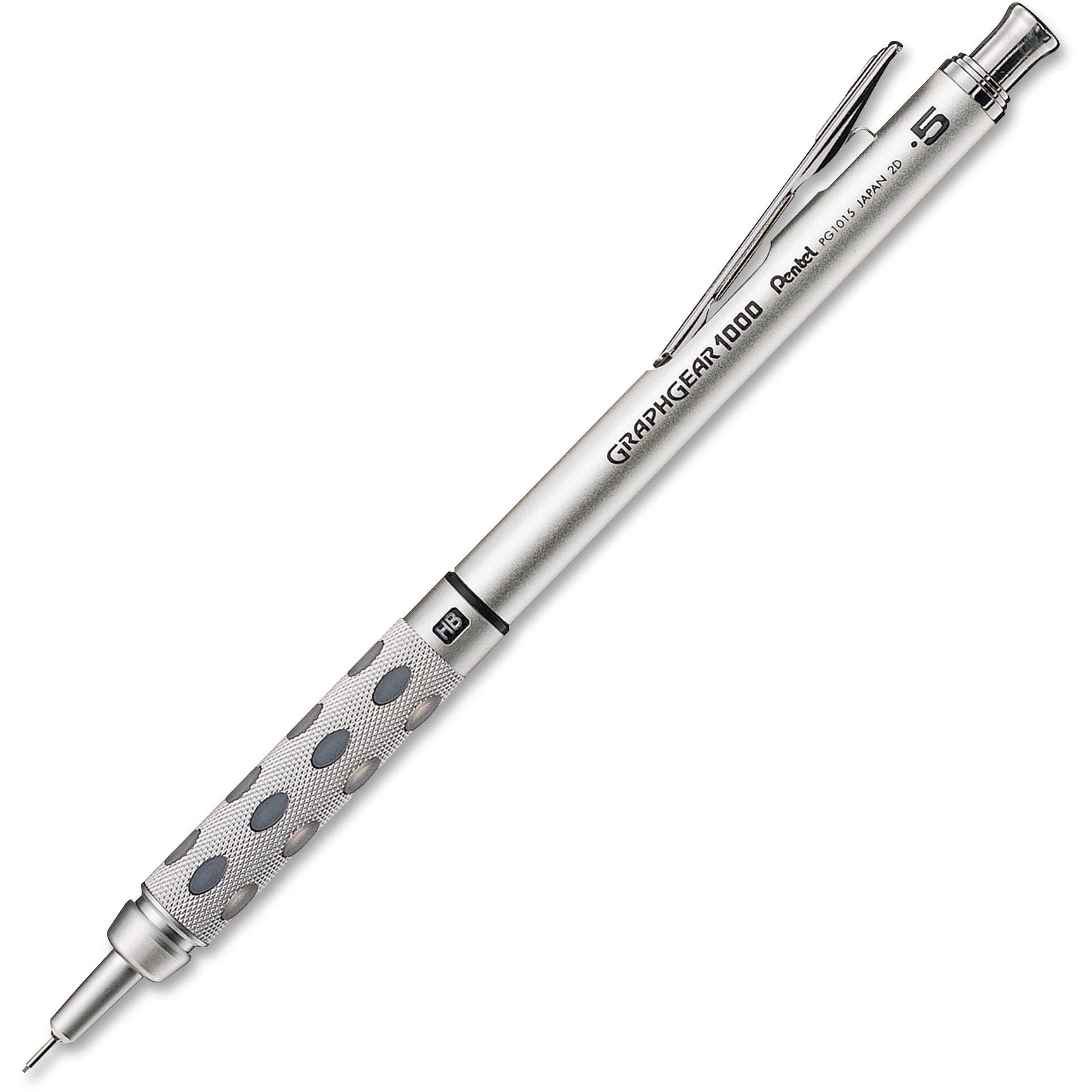 Pentel GraphGear 1000 Premium Mechanical Drafting Pencil with Gift Box, Rectractable, For Students, Architects, Engineers, Artists, 0.5mm Fine Point, Black Barrel, PG1015-A-BX, 1 Pack
