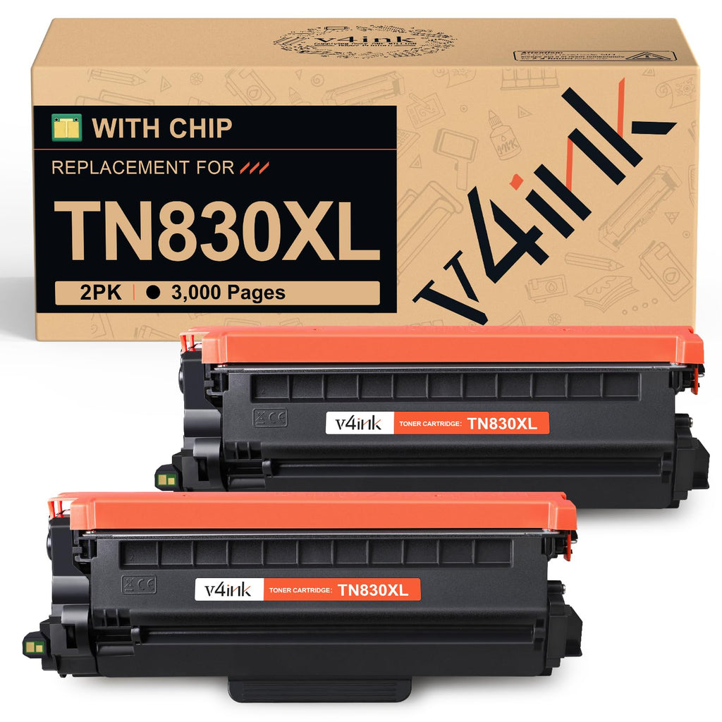 TN830XL TN830 Toner Cartridge Compatible Brother HL-L2460DW DCP-L2640DW Toner Replacement for Brother 830XL High Yield Black Toner Use with HL-L2465DW HL-L2400D MFC-L2820DW HL-L2480DW Printer(2 Black)