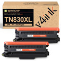 TN830XL TN830 Toner Cartridge Compatible Brother HL-L2460DW DCP-L2640DW Toner Replacement for Brother 830XL High Yield Black Toner Use with HL-L2465DW HL-L2400D MFC-L2820DW HL-L2480DW Printer(2 Black)