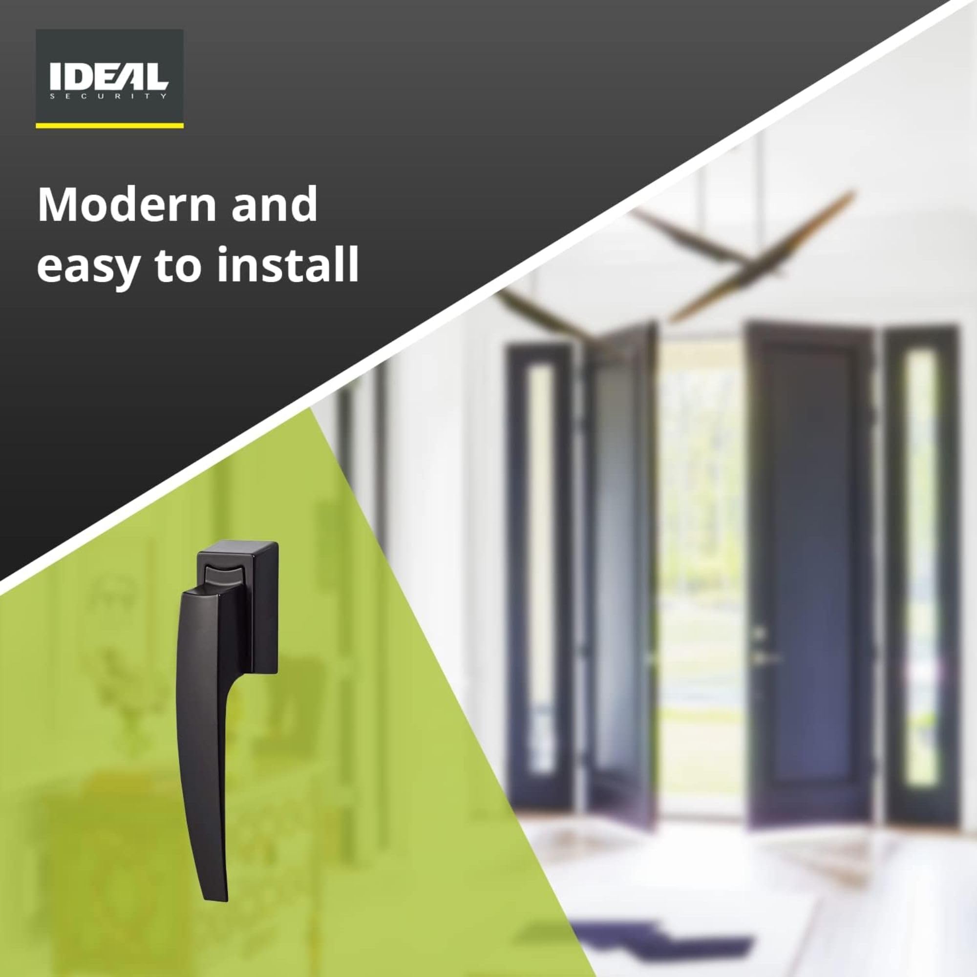 Ideal Security Model 1994 VP Pull Handle Set for Storm and Screen Doors, Fits 1 to 2-1/8 inches Thick Doors, Matte Black