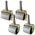 Metal Stem Heavy Duty Rollers Casters Wheels for Bed Frame, Set of 4 (2 Locking, 2 Non Locking)