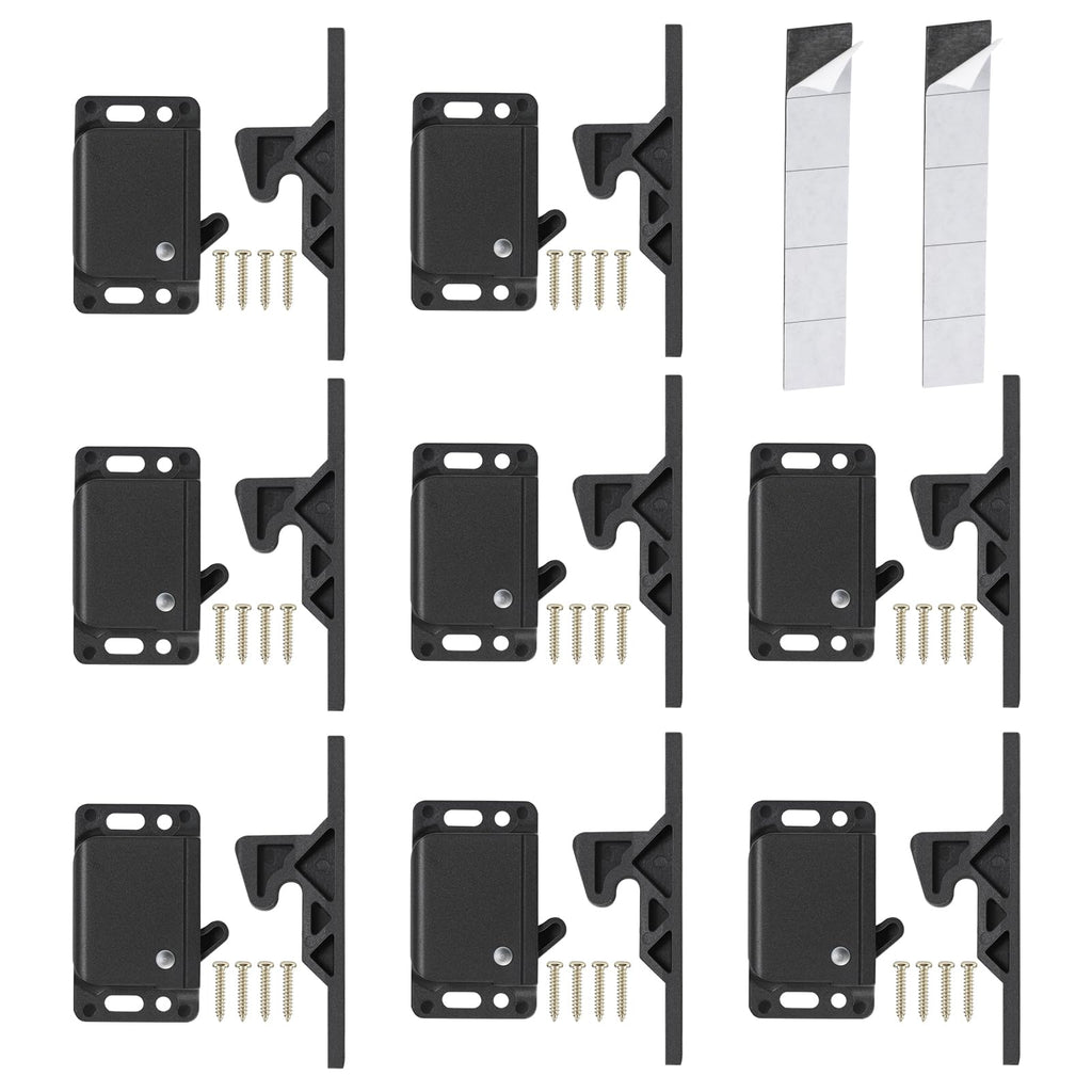 ACIMONE 8 Pack Cabinet Door Latch/RV Drawer Latches, 8 Pull Force Latch, Holder for Home/RV Cabinet with Mounting Screws, Perfect for RV, Camper, Motorhome, Trailor, OEM Replacement