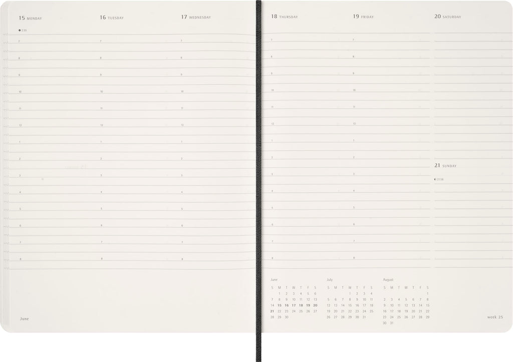 Moleskine 2026 15-Month Essential Planner, Soft Cover, Weekly Vertical, XXL (8.5" x 11"), Black, 144 pages