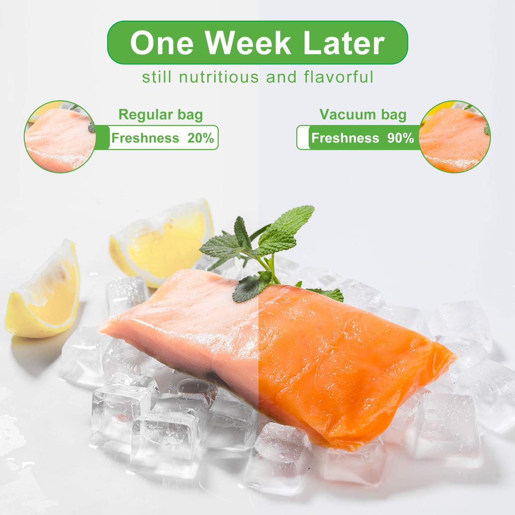 Vacuum Sealer Bags for Food Saver 200 Quart 8x12 Inch Seal a Meal, Commercial Grade, BPA Free, Heavy Duty, Great for Vacuum storage, Meal Prep or Sous Vide